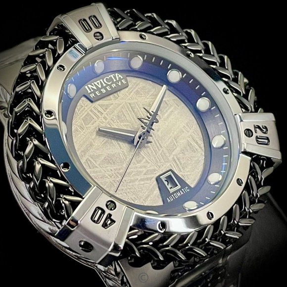 NEW Invicta 53MM Reserve Hercules Meteorite Dial Silver Tone Automatic Watch - Picture 1 of 14